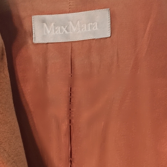 Max Mara Wool Coat VTG Luxury Mob Wife Single Breast Burnt Orange W10 Old Money - Picture 4 of 12